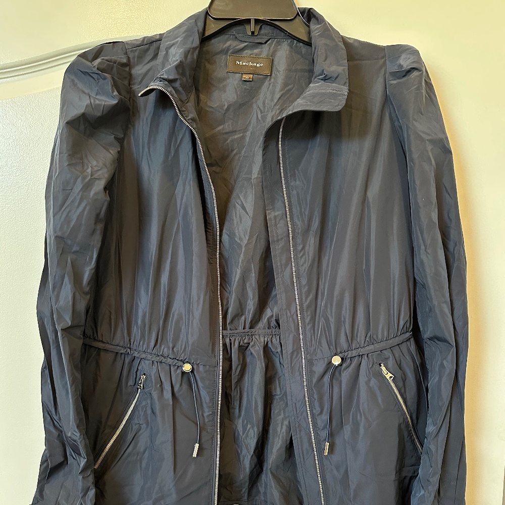 Mackage Paige Water Repellent Rain Jacket - NAVY Color - Size S NEW